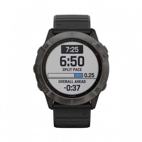 Умные часы Garmin Fenix 6X Sapphire с GPS (серые с черным ремешком 010-02157-11) - фото 2