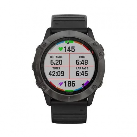 Умные часы Garmin Fenix 6X Sapphire с GPS (серые с черным ремешком 010-02157-11) - фото 6