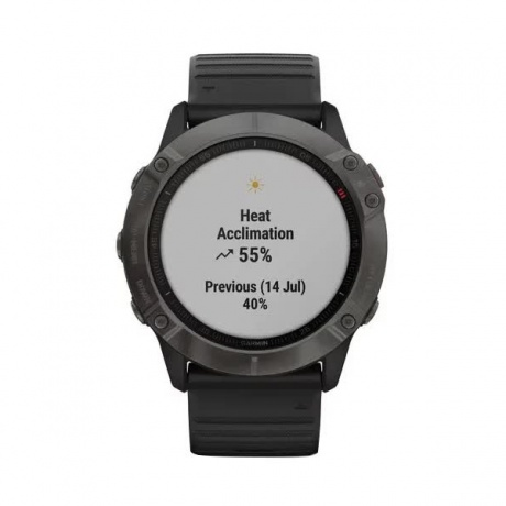 Умные часы Garmin Fenix 6X Sapphire с GPS (серые с черным ремешком 010-02157-11) - фото 8