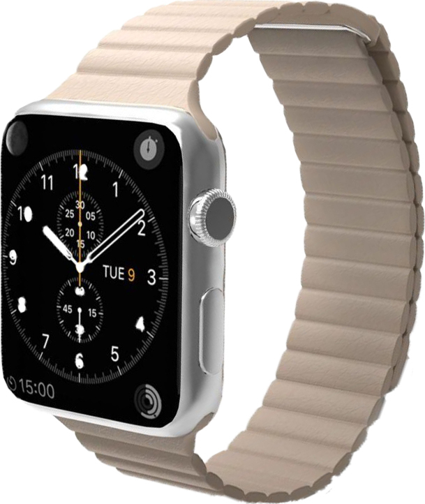 Ремешок Dismac Elegant Leather Loop для Apple Watch 4 44mm - Stone от Kotofoto