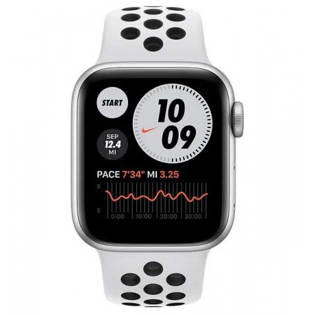 Умные часы Apple Watch Nike Series 6 40mm Silver Aluminium Case with Pure Platinum (M00T3RU/A) - фото 2