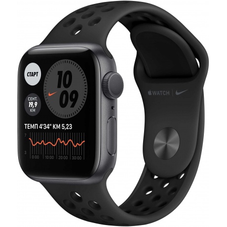 Умные часы Apple Watch Nike Series 6 40mm Space Grey Aluminium Case with Anthracite (M00X3RU/A) - фото 1