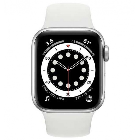 Умные часы Apple Watch Series 6 40mm Silver Aluminium Case with White (MG283RU/A) - фото 3