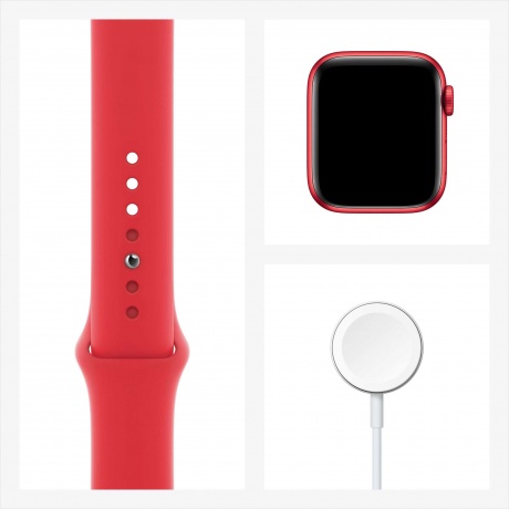Умные часы Apple Watch Series 6 44mm Red Aluminium Case with Red (M00M3RU/A) - фото 9