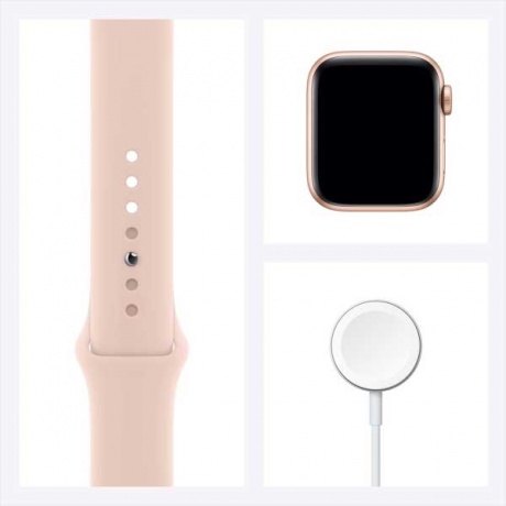 Умные часы Apple Watch SE 40mm Gold Aluminium Case with Pink Sand Sport Band (MYDN2RU/A) - фото 8