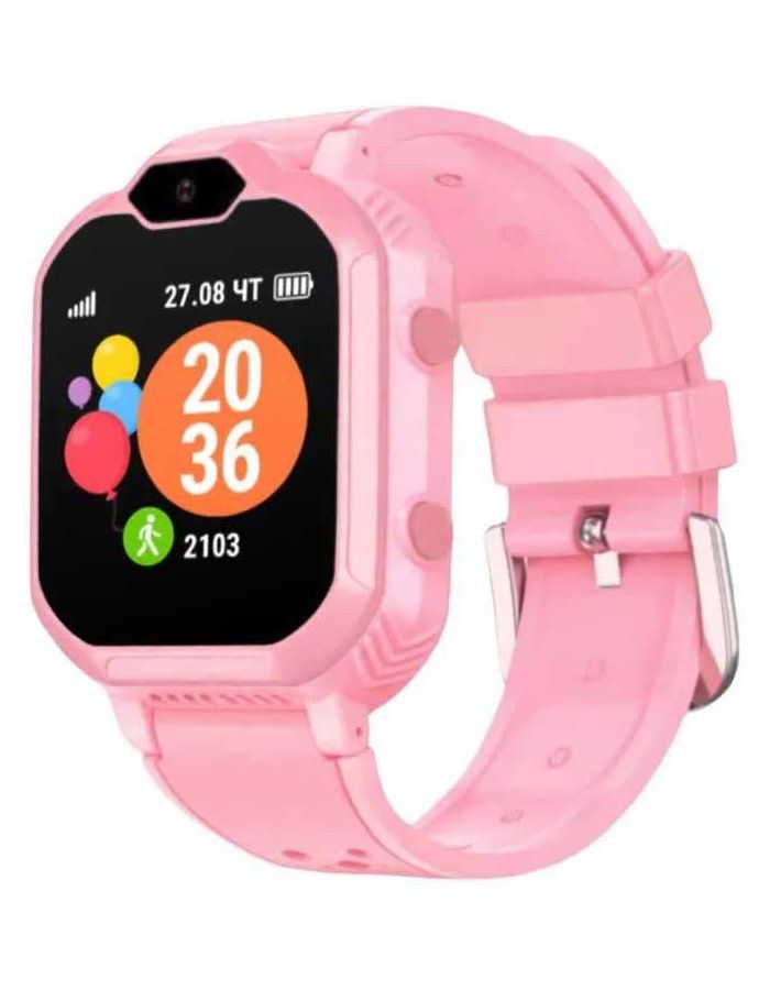 Детские умные часы Geozon Kid Aqua Plus Pink G-W19PNK смарт часы 4g wi fi gps позиционирование поддержка нескольких языков hd голосовой чат sos сигнализация в режиме реального времени