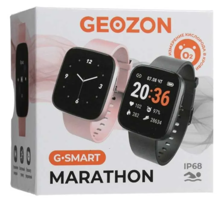 Умные часы Geozon Marathon Black G-SM19BLK - фото 10