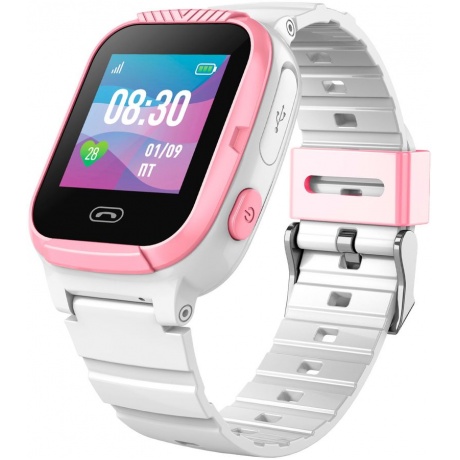 Детские умные часы Jet Kid Tiny белый+розовый - фото 1