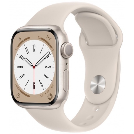 

Умные часы Apple Watch Series 8 45mm Sport M/L (MNUQ3LL/A) Starlight