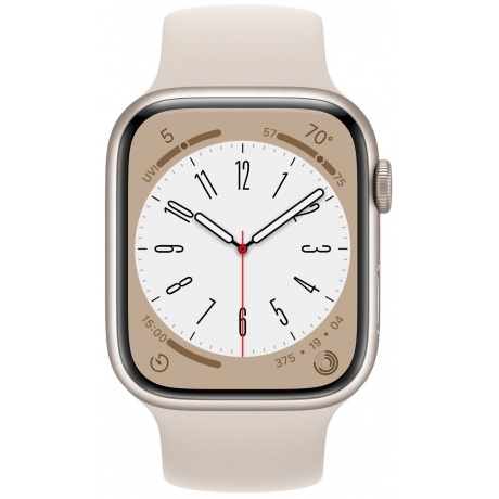 Умные часы Apple Watch Series 8 45mm Sport M/L (MNUQ3LL/A) Starlight - фото 2