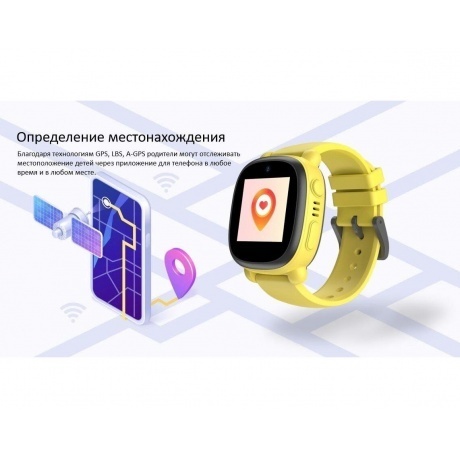 Смарт-часы INOI Kids Watch Lite Yellow - фото 12