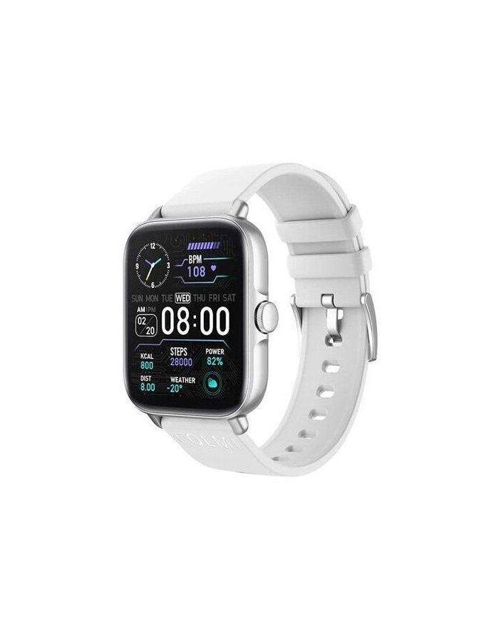 Умные часы Colmi P28 Plus Silicone Strap Gray-Gray bracelet y20 pro p8 p28 plus dt94 dt88 pro gw33 p22 gt20 dt36 dw11 watchband silicone strap 20mm