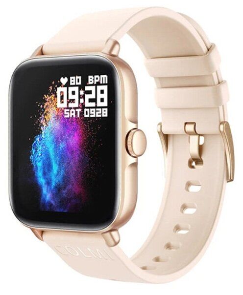 Умные часы Colmi P28 Plus Silicone Strap Gold-Pink bracelet y20 pro p8 p28 plus dt94 dt88 pro gw33 p22 gt20 dt36 dw11 watchband silicone strap 20mm