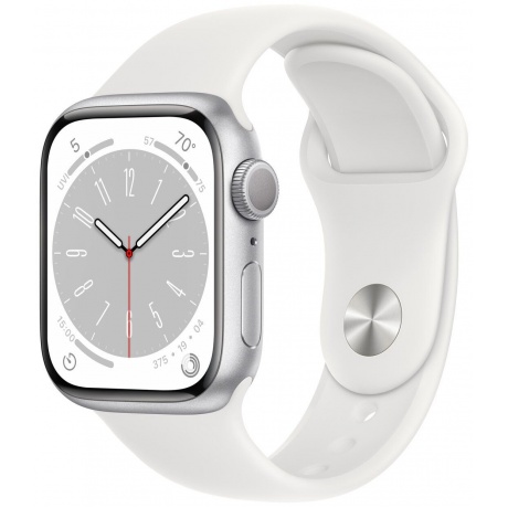 Умные часы Apple Watch Series 8 45мм M/L (MP6Q3LL/A) Silver - фото 1