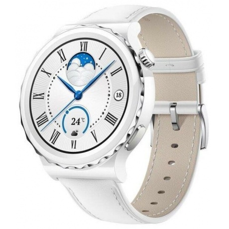 Умные часы HUAWEI GT 3 PRO FRIGGA-B19 WHITE LEATH - фото 1