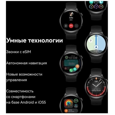 Умные часы Huawei Watch 4 (55020APA) Black - фото 12
