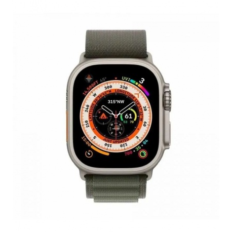 Умные часы Apple Watch 8 Ultra 49mm Titanium Case Starlight Ti Green M (MQEW3LL/A) - фото 2