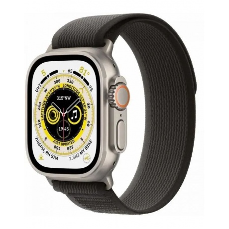 Умные часы Apple Watch 8 Ultra 49mm Titanium Case with Black/Gray M/L (MQF53LL/A) - фото 1