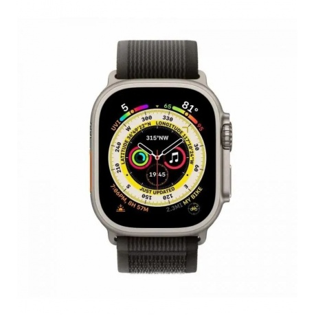 Умные часы Apple Watch 8 Ultra 49mm Titanium Case with Black/Gray M/L (MQF53LL/A) - фото 2