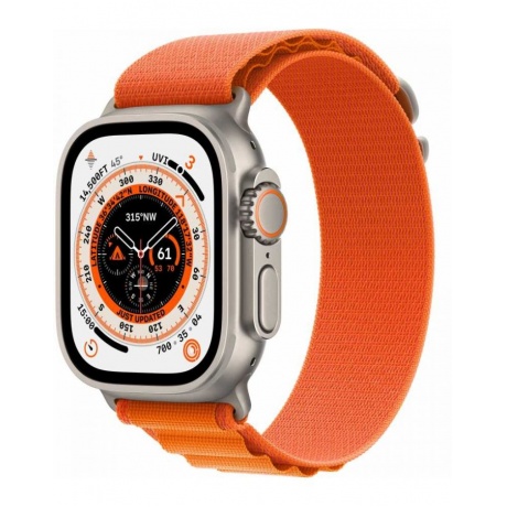 Умные часы Apple Watch 8 Ultra 49mm Titanium Case with Orange (MNHA3LL/A) - фото 1