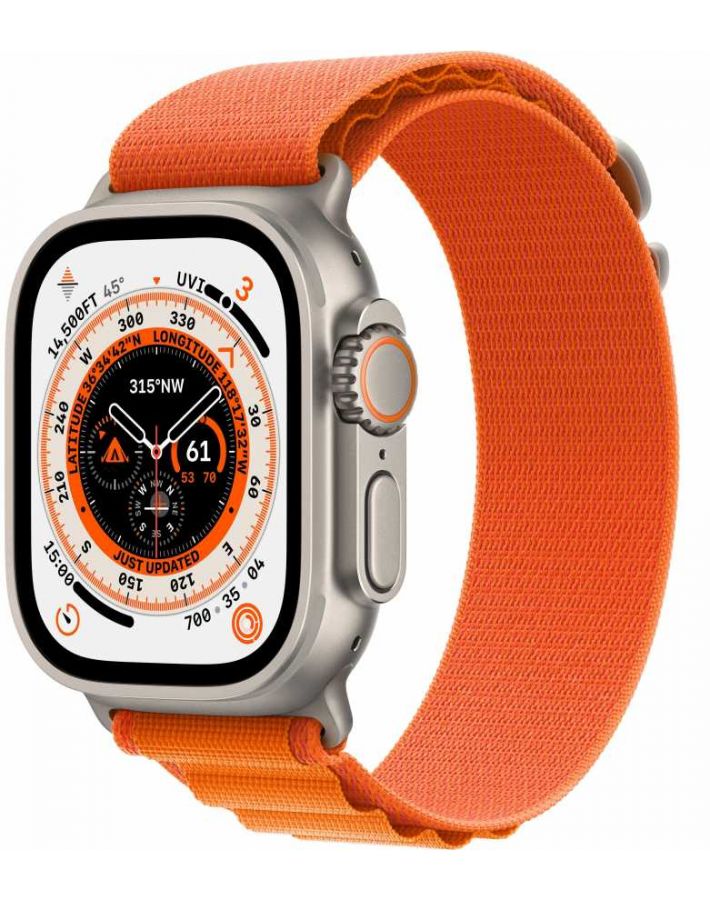 Умные часы Apple Watch 8 Ultra 49mm Titanium Case with Orange (MNHA3LL/A) умные часы apple watch series 8 gps cellular 41 мм graphite midnight