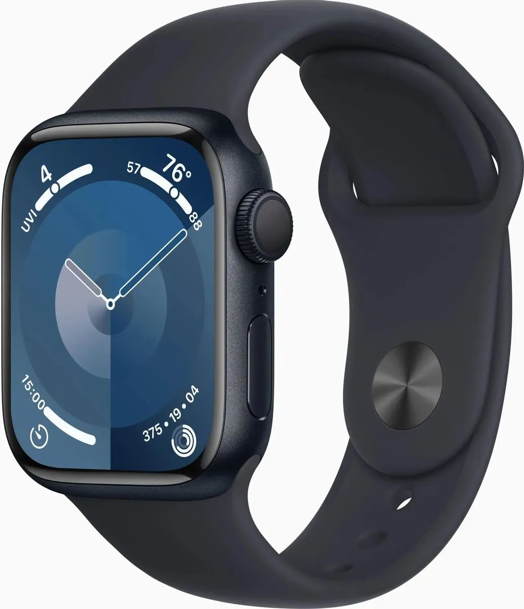 Умные часы Apple Watch Series 9 41mm Midnight S/M (MR8W3LL/A) смарт часы apple series 7 41mm green alum clover sport gps