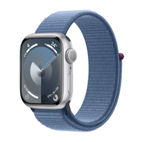 Умные часы Apple Watch Series 9 41mm Silver/Winter Blue (MR923LL/A) - фото 1