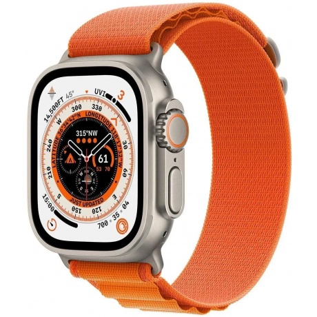 Умные часы Apple Watch 8 Ultra 49mm Titanium Case with Orange (MQEU3LL/A) - фото 1