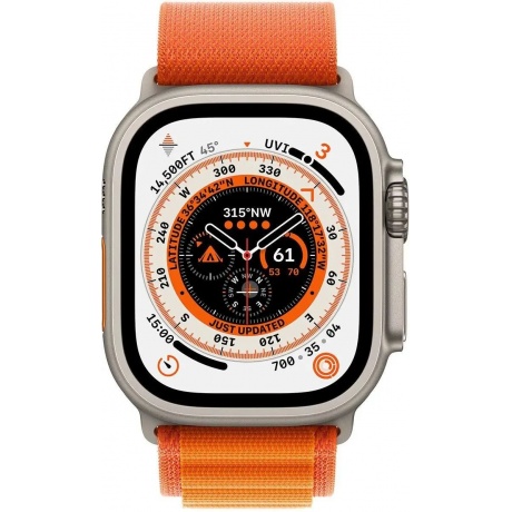 Умные часы Apple Watch 8 Ultra 49mm Titanium Case with Orange (MQEU3LL/A) - фото 2