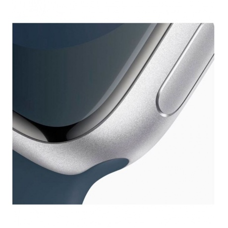 Умные часы Apple Watch Series 9 45mm Silver/Storm Blue M/L (MR9E3ZP/A) - фото 5