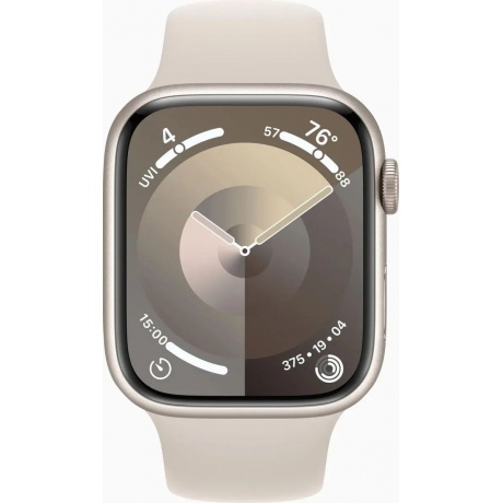 Умные часы Apple Watch Series 9 45mm Starlight M/L (MR973ZP/A) - фото 2