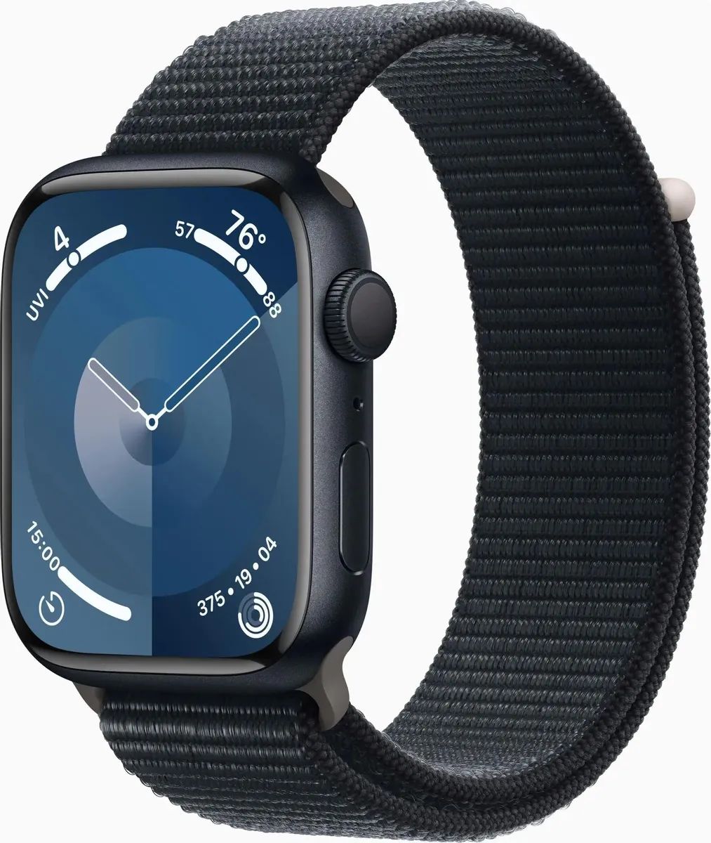 смарт часы apple watch series 9 45мм m l розовые Умные часы Apple Watch Series 9 45mm Midnight (MR9C3LL/A)