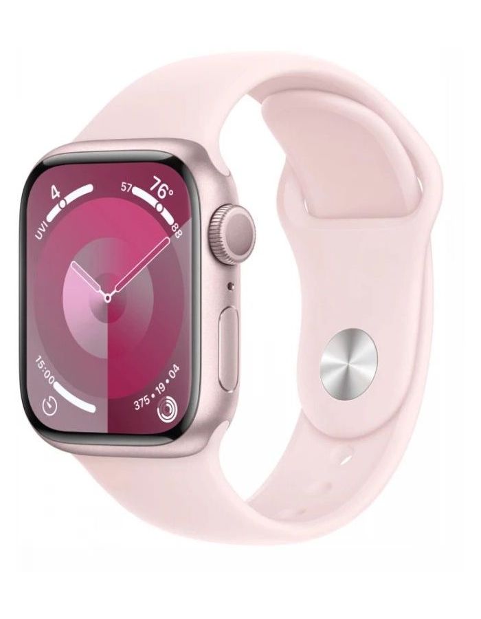 умные часы apple watch series 8 41 мм aluminium case gps midnight sport band Умные часы Apple Watch Series 9 45mm Pink M/L (MR9H3LL/A)
