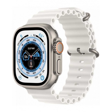 Умные часы Apple Watch 8 Ultra 49mm Titanium Case with White (MNH83LL/A) - фото 1
