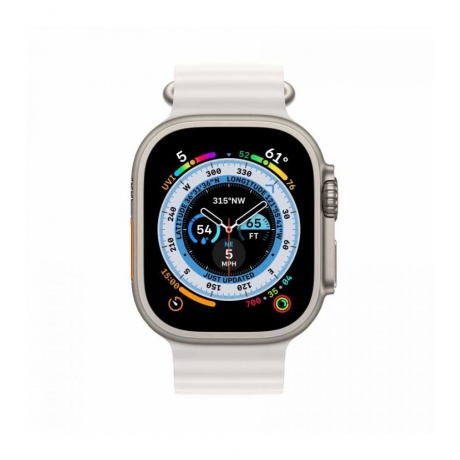 Умные часы Apple Watch 8 Ultra 49mm Titanium Case with White (MNH83LL/A) - фото 2