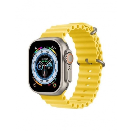 Умные часы Apple Watch 8 Ultra 49mm Titanium Case with Yellow (MNH93LL/A) - фото 1