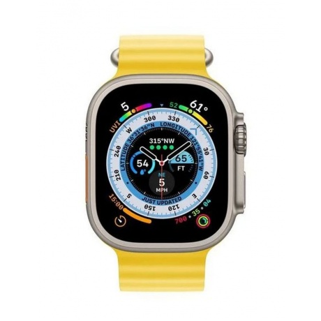 Умные часы Apple Watch 8 Ultra 49mm Titanium Case with Yellow (MNH93LL/A) - фото 2