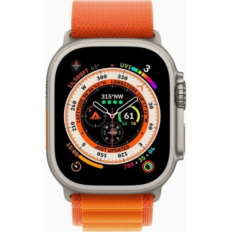 Умные часы Apple Watch 8 Ultra 49mm Titanium Case with Orange (MQEV3LL/A) - фото 2