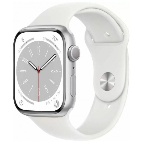 Умные часы Apple Watch Series 8 45мм M/L (MP6Q3LL/A) Silver отличное состояние; - фото 1