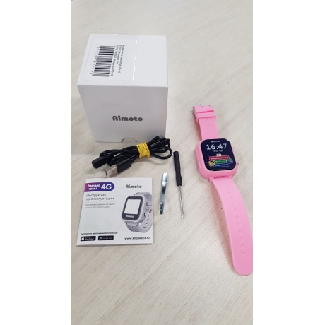 Детские умные часы Aimoto Pro 4G (8100821) Фламинго хорошее состояние - фото 4