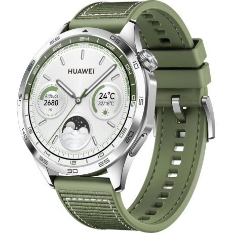 Смарт-часы Huawei Watch GT 4 Phoinix-B19W 46мм 1.43&quot; зеленый/серебристый (55020BGY) - фото 1