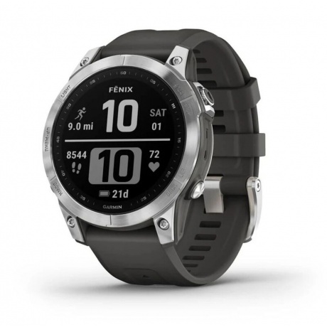 Смарт-часы Garmin Fenix 7 серебристый 47мм - фото 1