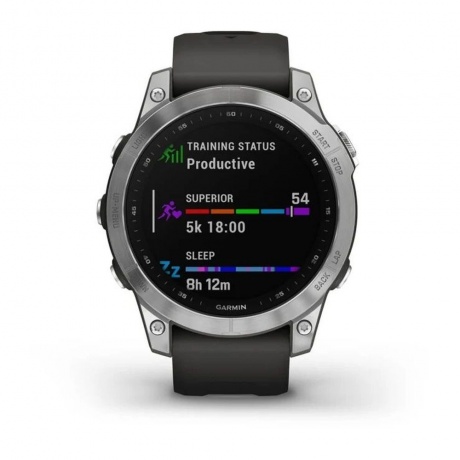 Смарт-часы Garmin Fenix 7 серебристый 47мм - фото 2