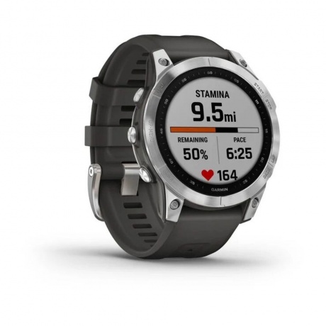 Смарт-часы Garmin Fenix 7 серебристый 47мм - фото 3