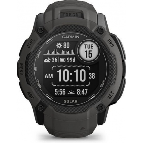 Смарт-часы Garmin Instinct 2X Solar черный 50мм - фото 1