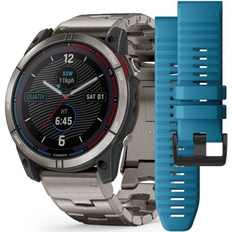 Смарт-часы Garmin Quatix 7x Sapphire Solar титановый 51мм - фото 1