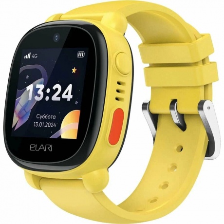 Детские умные часы Elari 4G Lite Yellow - фото 1