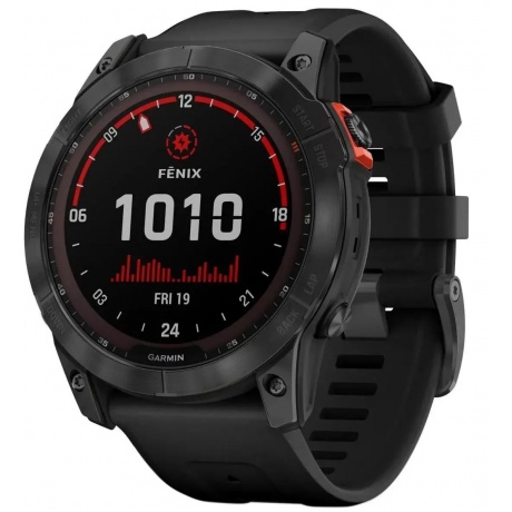 Умные часы Garmin Fenix 7X (010-02541-10) Sapphire Solar/Carbon Gray - фото 1