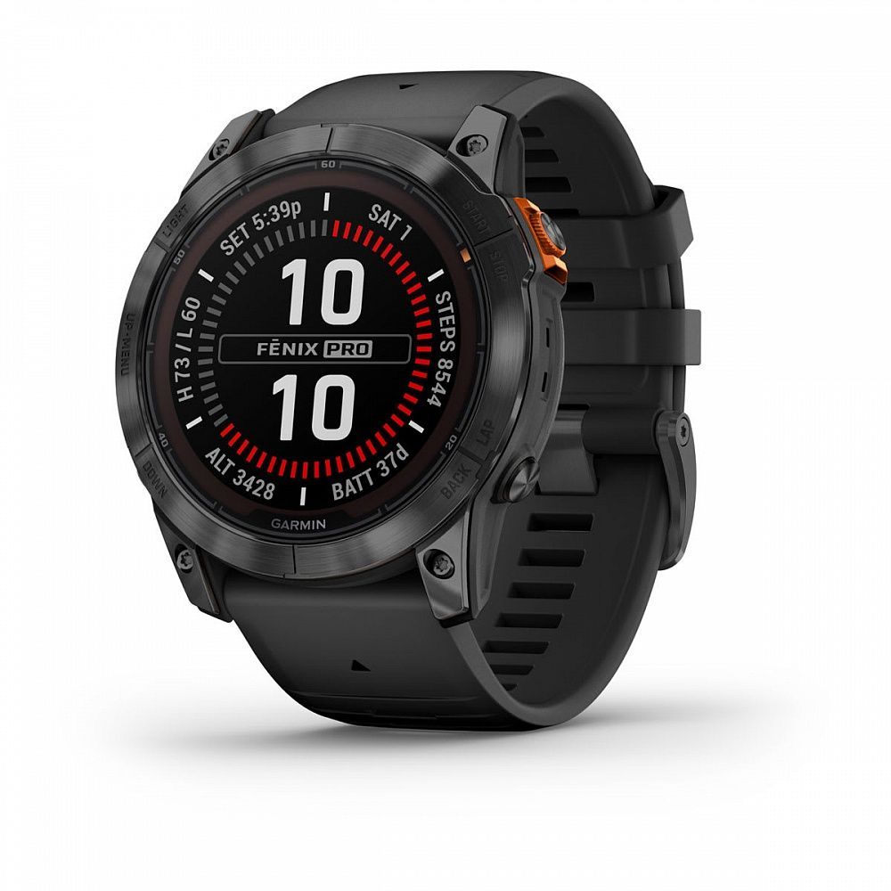 Умные часы Garmin Fenix 7x Pro Solar серый 51мм - фото 1