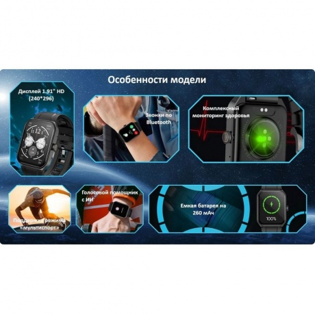 Умные часы WiWatch S2 Lite Dark Blue - фото 15